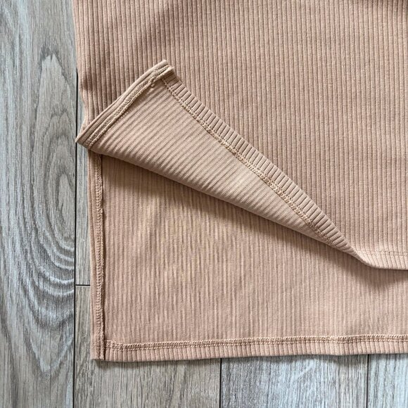 The Drop Amelia Square Neck Bodycon Midi Tank Dress Tan Womens XL Quiet Luxury - Picture 11 of 16